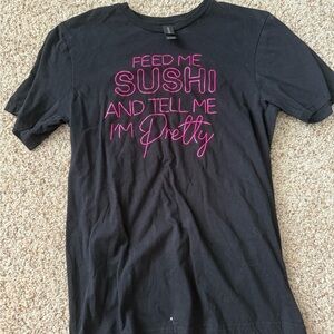 Gildan Black Tee with Pink Graphic